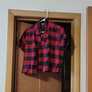 Garage Red and Black Plaid Men's Shirt